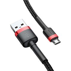 Baseus Cafule Braided USB 2.0 to micro USB Cable Μαύρο 3m (CAMKLF-H91) (BASCAMKLF-H91) έως 12 άτοκες Δόσεις