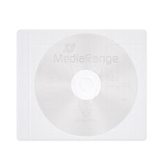 MediaRange Adhesive-backed fleece Sleeves for 1 disc White/semi-clear, Pack 50  (MRBOX69-50) έως 12 άτοκες Δόσεις