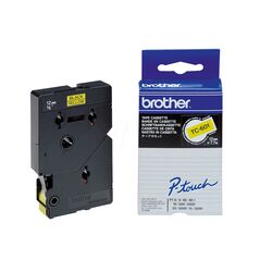 Brother P-touch Laminated Black on Yellow 7,7m x 12mm (TC601) (BROTC601) έως 12 άτοκες Δόσεις