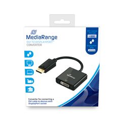 Καλώδιο MediaRange DVI to DisplayPort converter, gold-plated, DVI-I socket (24+5 Pin)/DP plug, 15cm, black (MRCS174) έως 12 άτοκες Δόσεις