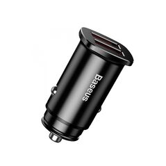 Baseus Car Charger Square metal Black (CCALL-DS01) (BASCCALL-DS01) έως 12 άτοκες Δόσεις