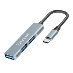 [product / manufacturer] USB hub Earldom ET-HUB10, Type-C, 3 θύρες, USB 3.0, Γκρί - 40217 έως 12 άτοκες Δόσεις