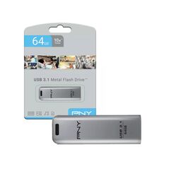 USB FLASH DRIVE PNY 64GB METAL USB 3.1 NEW 0.501.721 έως 12 άτοκες Δόσεις