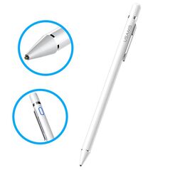 USAMS Stylus Pen - USAMS Active Touch Screen with Clip (US-ZB057) - White 6958444962153 έως 12 άτοκες Δόσεις