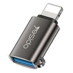 Yesido Adaptor OTG USB 3.0 la Lightning 480Mbps - Yesido (GS14) - Black 6971050264480 έως 12 άτοκες Δόσεις