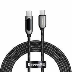 Baseus Cablu de Date Type-C la Type-C 100W, Fast Charging, 2m - Baseus Display (CATSK-C01) - Black 6953156206595 έως 12 άτοκες Δόσεις