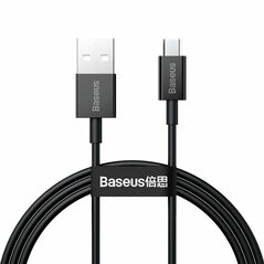 Baseus Cablu de Date USB la Micro-USB 2A, 1m - Baseus Superior (CAMYS-01) - Black 6953156208476 έως 12 άτοκες Δόσεις