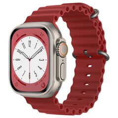 Techsuit Curea pentru Apple Watch 1/2/3/4/5/6/7/8/SE/SE 2 (38/40/41mm) - Techsuit Watchband (W038) - Wine Red 5949419015364 έως 12 άτοκες Δόσεις