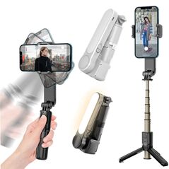 Techsuit Selfie Stick Gimbal Bluetooth - Techsuit Tripod Mount (L09) - Black 5949419014381 έως 12 άτοκες Δόσεις