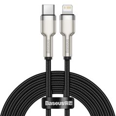 Baseus Cablu de Date Type-C la Lightning 20W, 2m - Baseus Cafule Series (CATLJK-B01) - Black 6953156202108 έως 12 άτοκες Δόσεις