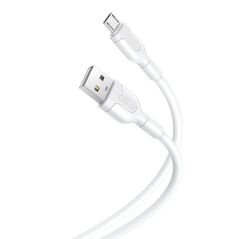 XO - cable NB212 USB - microUSB 1m 2,1A White XO-NB212m-W 35215 έως 12 άτοκες Δόσεις