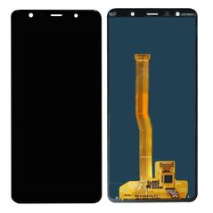 SAMSUNG A750F Galaxy A7 (2018) - LCD - Complete front + Touch Black Original Service Pack SP17038BK 24193 έως 12 άτοκες Δόσεις