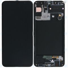 SAMSUNG A307F Galaxy A30s - LCD - Complete front + Touch Black Original Service Pack SP17013BK 14097 έως 12 άτοκες Δόσεις