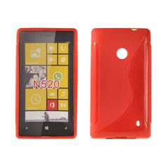 NOKIA Lumia 520 - ΘΗΚΗ ΣΙΛΙΚΟΝΗΣ S-CASE ΚΟΚΚΙΝΗ MA46801S-R 12115 έως 12 άτοκες Δόσεις