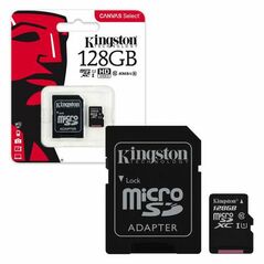 ΚΑΡΤΑ TRANSFLASH (microSDHC) 128GB KINGSTON + SD Adapter UHS-1 Class10 KG-TRF128GBK1-10 9029 έως 12 άτοκες Δόσεις