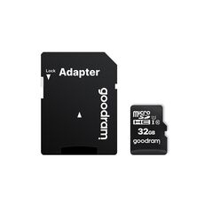 GOODRAM ΚΑΡΤΑ microSD HC 32GB + SD Adapter UHS-1 Class10 GR-MSDHC32GB-10 5298 έως 12 άτοκες Δόσεις