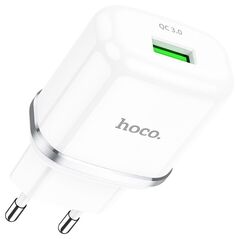 HOCO - N3 VIGOUR TRAVEL CHARGER SINGLE USB QC3.0 18W WHITE HOC-N3-W 5548 έως 12 άτοκες Δόσεις