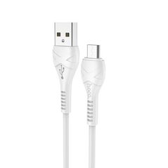 HOCO - X37 COOL POWER FAST CHARGE DATA CABLE microUSB 2.4A 1m WHITE HOC-X37m-W 5936 έως 12 άτοκες Δόσεις