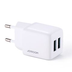 JoyRoom JoyRoom - Wall Charger (L-2A121) - 2 x USB, 12W, 2.4A - White 6941237126115 έως 12 άτοκες Δόσεις