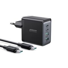 JoyRoom JoyRoom - Wall Charger (TCG02) - 2 x Type-C, 2 x USB, Fast Charging 67W with Cable Type-C to Type-C 100W - Black 6956116742492 έως 12 άτοκες Δόσεις
