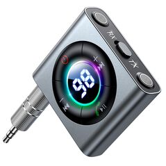 JoyRoom JoyRoom - Audio Transmitter / Reciever (JR-CB2) - Bluetooth 5.3, Jack, TF Reader with RGB Lights and Digital Display - Gray 6956116725679 έως 12 άτοκες Δόσεις