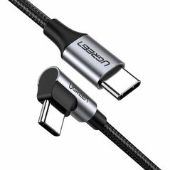 UGREEN UGREEN US255 USB-C to USB-C Elbow cable, 3A, 60W, 0.5m (Black) 029834 έως και 12 άτοκες δόσεις