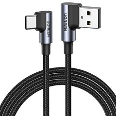 UGREEN USB-C to USB-A 2.0 Angled Cable UGREEN US176, 3A, 3m (Black) 042376 έως και 12 άτοκες δόσεις