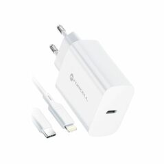 Travel Charger Forcell USB-C socket with ligtning cable - 3A PD and QC 4.0 function (20W) FOCH-072451 56712 έως 12 άτοκες Δόσεις