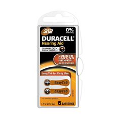 Duracell Activair Μπαταρίες Ακουστικών Βαρηκοΐας 312 1.4V 6τμχ (ACA312MF) (DURACA312MF) έως 12 άτοκες Δόσεις