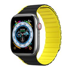 Dux Ducis Curea pentru Apple Watch 1/2/3/4/5/6/7/8/SE/SE 2 (38/40/41mm) - Dux Ducis LD Series - Black / Yellow 6934913027844 έως 12 άτοκες Δόσεις