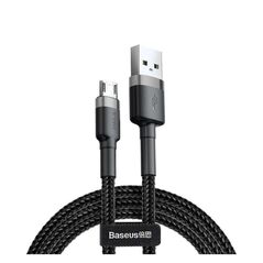 Baseus Cafule Braided USB 2.0 to micro USB Cable Μαύρο 3m (CAMKLF-HG1) (BASCAMKLF-HG1) έως 12 άτοκες Δόσεις