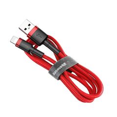 Baseus Cafule Braided USB to Lightning Cable Κόκκινο 0.5m (CALKLF-A09) (BASCALKLFA09) έως 12 άτοκες Δόσεις