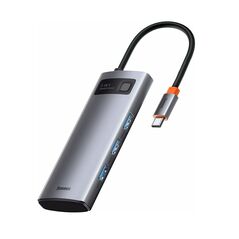 Baseus Metal Gleam USB-C Docking Station με HDMI 4K PD Ασημί (CAHUB-CX0G) (BASCAHUBCX0G) έως 12 άτοκες Δόσεις