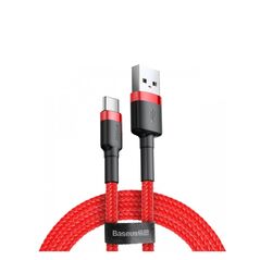 Baseus Cafule Braided USB 2.0 Cable USB-C male - USB-A male Κόκκινο 1m (CATKLF-B09) (BASCATKLFB09) έως 12 άτοκες Δόσεις