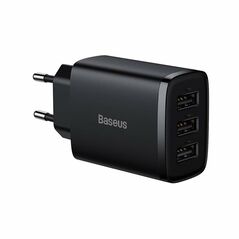 Baseus Φορτιστής Χωρίς Καλώδιο με 3 Θύρες USB-A 17W Μαύρος (CCXJ020101) (BASCCXJ020101) έως 12 άτοκες Δόσεις