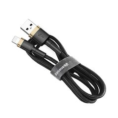 Baseus Cafule Braided USB to Lightning Cable Χρυσό 1m (CALKLF-BV1) (BASCALKLFBV1) έως 12 άτοκες Δόσεις