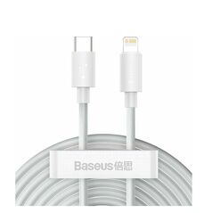 Baseus Lightning Simple Wisdom cable (2pcs/set) PD 20W 5A 1.5m White (TZCATLZJ-02) (BASTZCATLZJ-02) έως 12 άτοκες Δόσεις