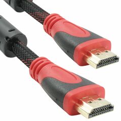 Καλώδιο HDMI Μ/Μ DeTech, 10m, Πλεξούδα και Φερριτή - 18048