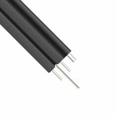 Fiber optic cable DeTech, FTTH, 2 cores, Outdoor, 2000m, Black - 18413