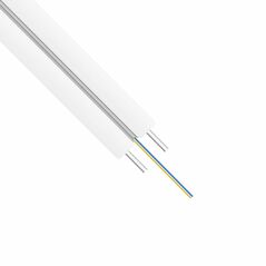 Fiber optic cable DeTech, FTTH, 2 cores, Indoor, 2000m, White - 18416