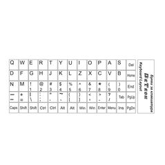 Αυτοκόλλητα Γράμματα Πληκτρολόγιου DeTech Λατινικό Αλφάβητο, Λευκό - 17045