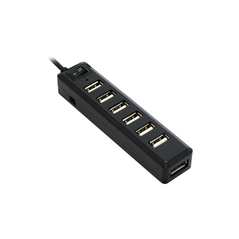 USB hub No Brand, USB 2.0, 7 θύρες, μαύρο - 12057