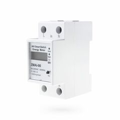 Smart energy meter No brand PST-ZMAi-90, For 35mm DIN, 220V, 60A, Wi-Fi, Tuya Smart, White - 91023