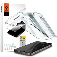 Spigen Folie pentru iPhone 15 Pro - Spigen Glas.TR EZ FIT - Black 8809896752213 έως 12 άτοκες Δόσεις