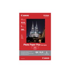 Canon Φωτογραφικό Χαρτί Semi-Gloss 10 x15cm 260g/m²5 φύλλα (1686B072) (CAN-SG201) έως 12 άτοκες Δόσεις