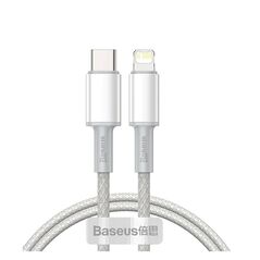 Baseus High Density Braided USB-C to Lightning Cable 20W Λευκό 1m (CATLGD-02) (BASCATLGD02) έως 12 άτοκες Δόσεις