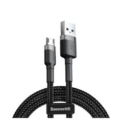 Baseus Cafule Braided USB 2.0 to micro USB Cable Γκρι 0.5m (CAMKLF-AG1) (BASCAMKLFAG1) έως 12 άτοκες Δόσεις