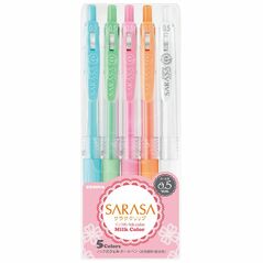Zebra Sarasa Clip 0.5 Milk Color 5 Color Pen Set (ZB-17270) (ZEB17270) έως 12 άτοκες Δόσεις