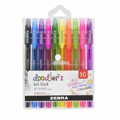 Zebra Στυλό Gel με Πολύχρωμο Μελάνι Neon & Fashion 10τμχ (ZB-02618) (ZEB02618) έως 12 άτοκες Δόσεις