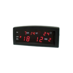 Ηλεκτρικό Επιτραπέζιο Ψηφιακό Ρολόι LED με Ένδειξη Ημερομηνίας και Θερμοκρασίας
